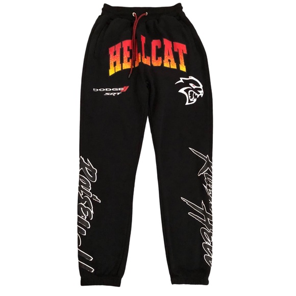 Dodge Reason Men's SRT Hellcat Black Jogger Sweatpants Size Small - Picture 1 of 8